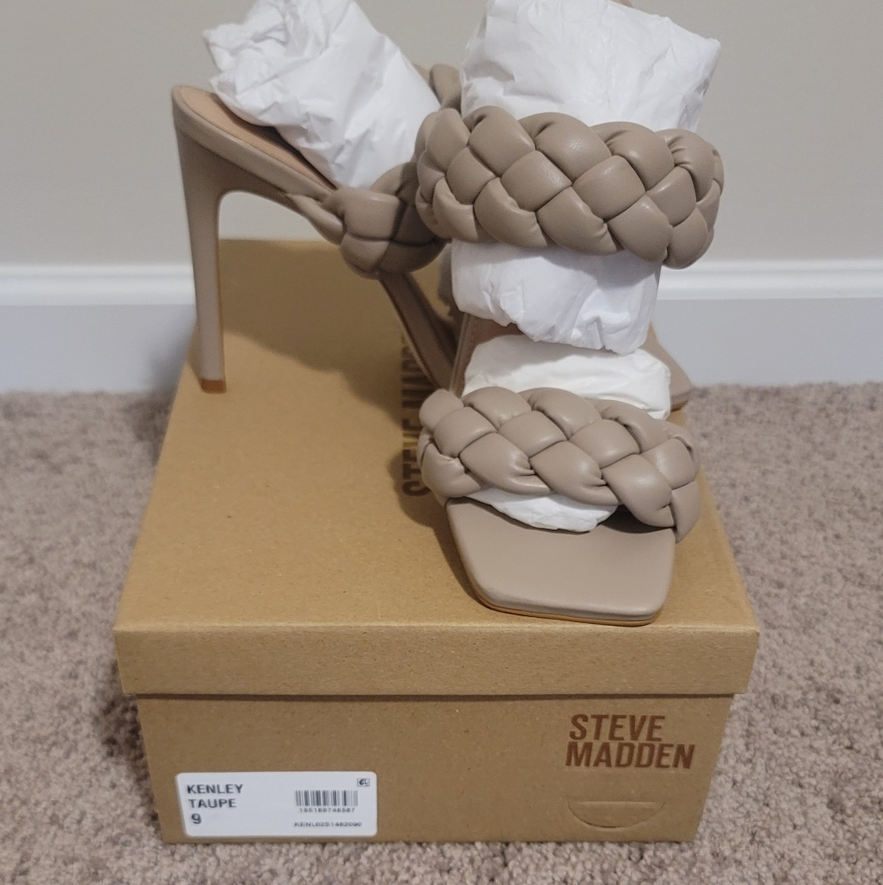 Steve Madden Tan Quilted Heels